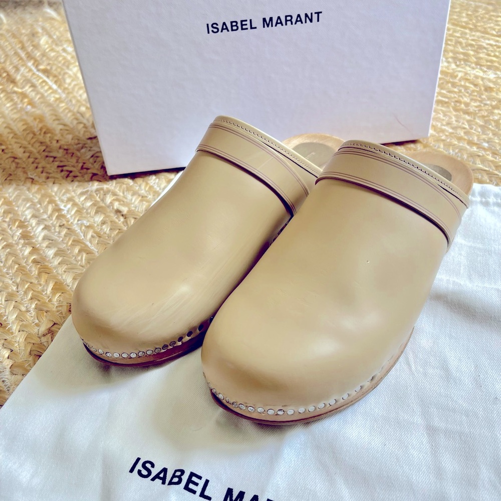 Isabel Marant Thalia Clogs. Bone color. Sz 40 or U.S. 10.